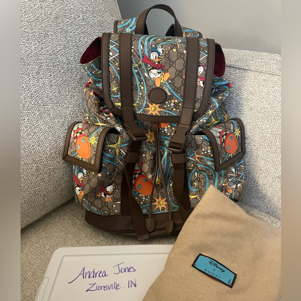 Gucci  Disney  Donald Duck  Limited Collaboration Backpack